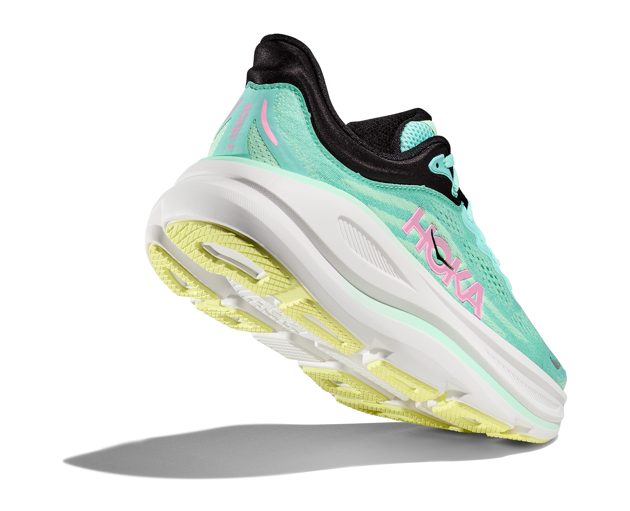 HOKA ONE ONE W's BONDI 9 WIDE BLUE SPARK / MINT FLUORITE